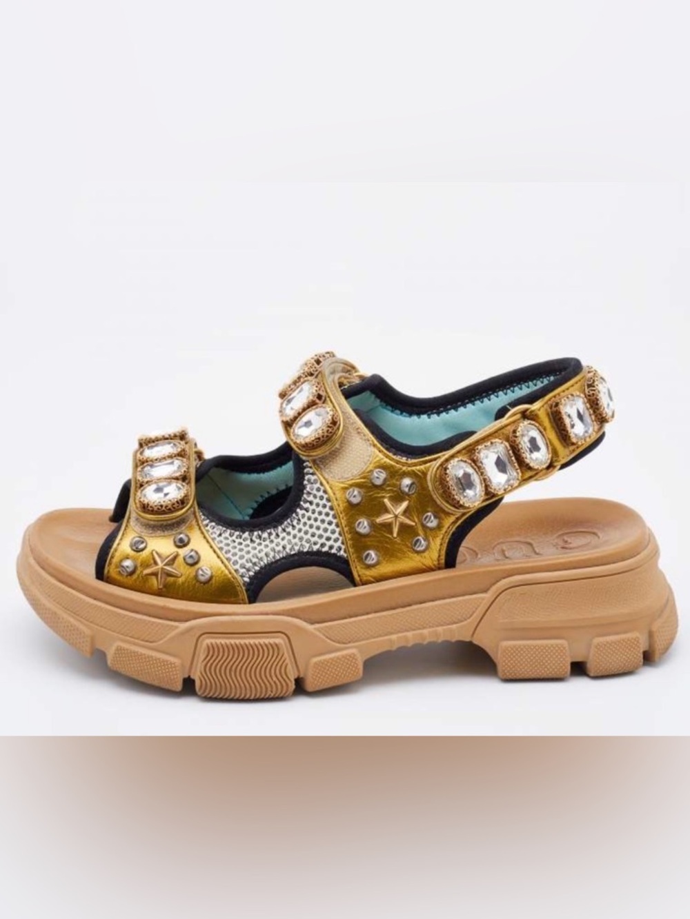 Gucci Aguru crystal embellished level sandal. - Picture 3 of 7